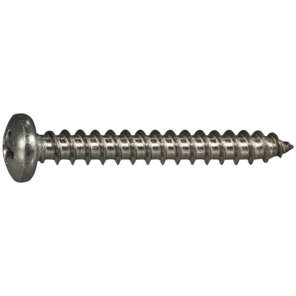 Midwest Fastener Sheet Metal Screw, #10 x 1-1/2 in, 18-8 Stainless Steel Pan Head Phillips Drive, 10 PK 63476 - main